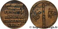 FRANCE Médaille, Exposition philatélique “La Conquête de CONQUÊTE DE L'ESPACE - EXPLORATION SPATIALE 33 - Saint-Médard-en-Jalles 1983 (68,5mm, 205,5g, 12h) -