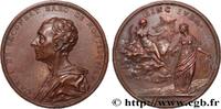 FRANCE Médaille, Charles de Secondat, Montesquieu ACADÉMIES ET SOCIÉTÉS SAVANTES 1753 (60mm, 105,1g, 12h) -