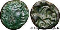 FRANCE Bronze au cheval et à la tête aux cheveux calamist AMBIANI (Area of Amiens) Amiens (80) c. 60-40 AC. (13mm, 1,84g, 6h) -
