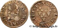 FRANCE Double tournois, type 4 LOUIS XIII Bordeaux 1619 (20mm, 2,83g, 6h) -
