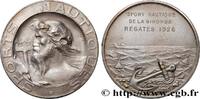 FRANCE Médaille, Sport nautique de la Gironde, Régates MER ET MARINE : PAQUEBOTS, NAVIRES, BATEAUX 1926 (42mm, 37,73g, 12h) -