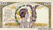 FRANCE 5000 Francs VICTOIRE Impression à plat FRANCE 5000 Francs VICTOIRE Impression à plat 1942 XF+ -