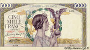 FRANCE 5000 Francs VICTOIRE Impression à plat FRANCE 5000 Francs VICTOIRE Impression à plat 1942 XF - AU -