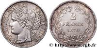 FRANCE 2 francs Cérès, sans légende GOUVERNEMENT DE LA DÉFENSE NATIONALE Bordeaux 1870 (27mm, 9,90g, 6h) -
