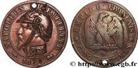 FRANCE Cinq centimes Napoléon III, tête nue, satirique SATIRICAL COINS - 1870 WAR AND BATTLE OF SEDAN Lyon n.d. (25mm, 4,77g, 6h) -