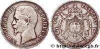 FRANCE 5 francs Napoléon III, tête nue SECOND EMPIRE Paris 1855 (37mm, 24,87g, 6h) -
