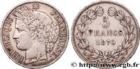 FRANCE 5 francs Cérès, sans légende GOUVERNEMENT DE LA DÉFENSE NATIONALE Paris 1870 (37mm, 25,03g, 6h) -