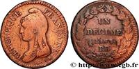 FRANCE Un décime Dupré, grand module DIRECTOIRE Strasbourg 1799 (32mm, 20,86g, 6h) -