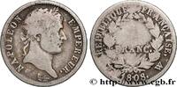 FRANCE 1 franc Napoléon Ier tête laurée, République franç PREMIER EMPIRE / FIRST FRENCH EMPIRE Lille 1808 (23mm, 4,74g, 6h) -