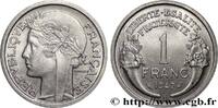 FRANCE 1 franc Morlon, légère IV REPUBLIC Beaumont-Le-Roger 1947 (23mm, 1,31g, 6h) -