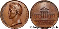 FRANCE Médaille, Reconstruction de la salle des séances d MONUMENTS 75 - Paris 1829 (50,5mm, 58,82g, 12h) -