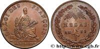 FRANCE Essai de 2 sols ou du Décime de Bernier THE CONVENTION Paris 1794 (34,5mm, 26,01g, 12h) -