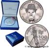 FRANCE Belle Épreuve 100 francs - Charlie Chaplin COMMEMORATIVE COINS MONNAIE DE PARIS 1995 (37mm, 22,20g, h) -