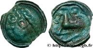 FRANCE Potin à la grosse tête laurée GALLIA BELGICA - SEQUANI (Area of Besançon) Ier siècle avant J.-C. (16,5mm, 3,34g, 4h) -