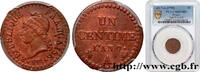 FRANCE Un centime Dupré, 7 normal DIRECTOIRE Paris 1799 (18mm, g, 6h) -