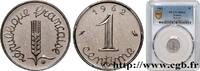 FRANCE 1 centime Épi, avec rebord V REPUBLIC Paris 1962 (15mm, 1,65g, 6h) -