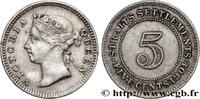 MALAYSIA - STRAITS SETTLEMENTS 5 Cents Victoria MALAYSIA - STRAITS SETTLEMENTS Bombay 1901 (15,5mm, 1,36g, 6h) -
