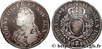FRANCE Écu aux branches d'olivier, buste habillé LOUIS XV THE BELOVED Grenoble 1726 (40,5mm, 28,59g, 6h) -