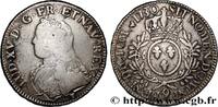 FRANCE Écu aux branches d'olivier, buste habillé LOUIS XV THE BELOVED Rennes 1730 (41mm, 29,02g, 6h) -