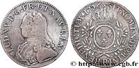 FRANCE Écu aux branches d'olivier, buste habillé LOUIS XV THE BELOVED Rouen 1726 (40mm, 29,19g, 6h) -