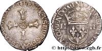 FRANCE Quart d'écu, croix feuillue de face HENRY IV La Rochelle 1599 (29mm, 9,57g, 9h) -