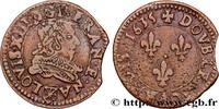 FRANCE Double tournois de Navarre LOUIS XIII Saint-Palais 1635 (20,5mm, 3,71g, 6h) -