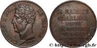 FRANCE Monnaie de visite, module de 5 francs, pour la vis CHARLES X Lille 1827 (37mm, 20,90g, 12h) -