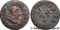 FRANCE Denier tournois, type 3 LOUIS XIII Paris 1629 (17mm, 1,77g, 6h) -
