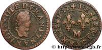 FRANCE Denier tournois LOUIS XIII Toulouse 1612 (17mm, 1,55g, 6h) -