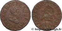 FRANCE Denier tournois, type 3, incus LOUIS XIII Paris 1629 (18mm, 1,46g, 6h) -
