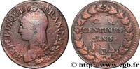 FRANCE Cinq centimes Dupré, grand module, refrappage du DIRECTOIRE Lyon 1797 (28mm, 9,85g, 6h) -