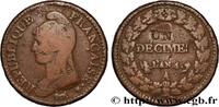 FRANCE Un décime Dupré, modification du 2 décimes DIRECTOIRE Paris 1796 (31mm, 17,42g, 6h) -
