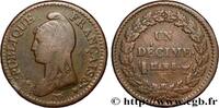 FRANCE Un décime Dupré, grand module CONSULATE Bordeaux 1800 (32mm, 17,92g, 6h) -