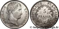 FRANCE 5 francs Napoléon Empereur, République française PREMIER EMPIRE / FIRST FRENCH EMPIRE Paris 1808 (37mm, 24,97g, 6h) -