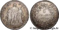 FRANCE 5 francs Union et Force, Union desserré, avec glan DIRECTOIRE Paris 1797 (37mm, 24,83g, 6h) -