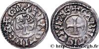 FRANCE Denier CHARLES II LE CHAUVE / THE BALD Chartres s.m. (20,5mm, 1,51g, 3h) -