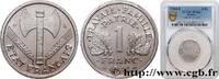 FRANCE 1 franc Francisque, légère FRENCH STATE Beaumont-Le-Roger 1944 (23mm, 1,3g, 6h) -