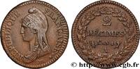 FRANCE 2 décimes Dupré DIRECTOIRE Paris 1796 (31mm, 19,50g, 6h) -