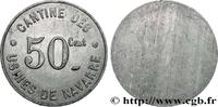 CANTINES AND BOUILLONS 50 Centimes Cantine des Usines de Navarre CANTINES AND BOUILLONS Évreux n.d. (30mm, 2,87g, h) -