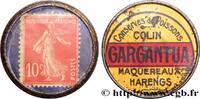 POSTAGE STAMPS AS CURRENCY Timbre 10 Centimes Gargantua POSTAGE STAMPS AS CURRENCY Lorient n.d. (32,5mm, 1,63g, 7h) -