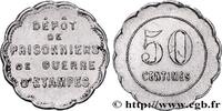 MILITARY JETONS, TOKENS AND COINS 50 Centimes - Dépôt des prisonniers de guerre MILITARY JETONS, TOKENS AND COINS Etampes n.d. (21mm, 0,85g, 12h) -