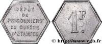 MILITARY JETONS, TOKENS AND COINS 1 Franc - Dépôt des prisonniers de guerre MILITARY JETONS, TOKENS AND COINS Etampes n.d. (23mm, 1,17g, 12h) -