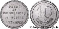 MILITARY JETONS, TOKENS AND COINS 10 Centimes - Dépôt des prisonniers de guerre MILITARY JETONS, TOKENS AND COINS Etampes n.d. (25mm, 1,46g, 12h) -