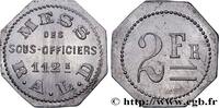 MILITARY JETONS, TOKENS AND COINS 2 Francs - Mess des Sous-Officiers (112e) MILITARY JETONS, TOKENS AND COINS Angoulême n.d. (24mm, 1,12g, 6h) -