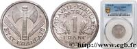FRANCE 1 franc Francisque, légère FRENCH STATE Beaumont-Le-Roger 1944 (23mm, 1,3g, 6h) -