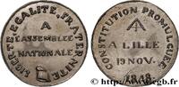 FRANCE Médaille, Constitution promulguée à Lille DEUXIÈME RÉPUBLIQUE Lille 1848 (31,5mm, 7,36g, 12h) -