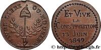 FRANCE Médaille, Vive la Constitution DEUXIÈME RÉPUBLIQUE 1849 (27mm, 5,60g, 6h) -