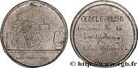 FRANCE Médaille, Cercle-club des amis de la Constitution DEUXIÈME RÉPUBLIQUE 1848 (53,5mm, 31,22g, 12h) -