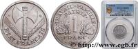FRANCE 1 franc Francisque, légère FRENCH STATE Beaumont-Le-Roger 1944 (23mm, 1,3g, 6h) -