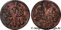 GERMANY - FREE CITY OF FRANKFURT 1 Kreuzer Ville libre de Francfort : aigle / vue GERMANY - FREE CITY OF FRANKFURT Francfort 1773 (14,50mm, 0,61g, 12h) -
